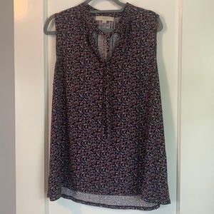 Loft mixed media blouse